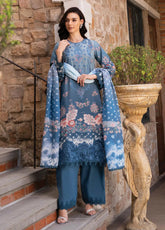 Damask The Holiday By Afrozeh Embroidered Lawn 3 Piece Unstitched Suit AF24DH D-01 SERAPHINA A
