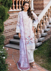 Damask The Holiday By Afrozeh Embroidered Lawn 3 Piece Unstitched Suit AF24DH D-02 OPALINE B