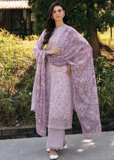 Damask The Holiday By Afrozeh Embroidered Lawn 3 Piece Unstitched Suit AF24DH D-03 LUNETTA B