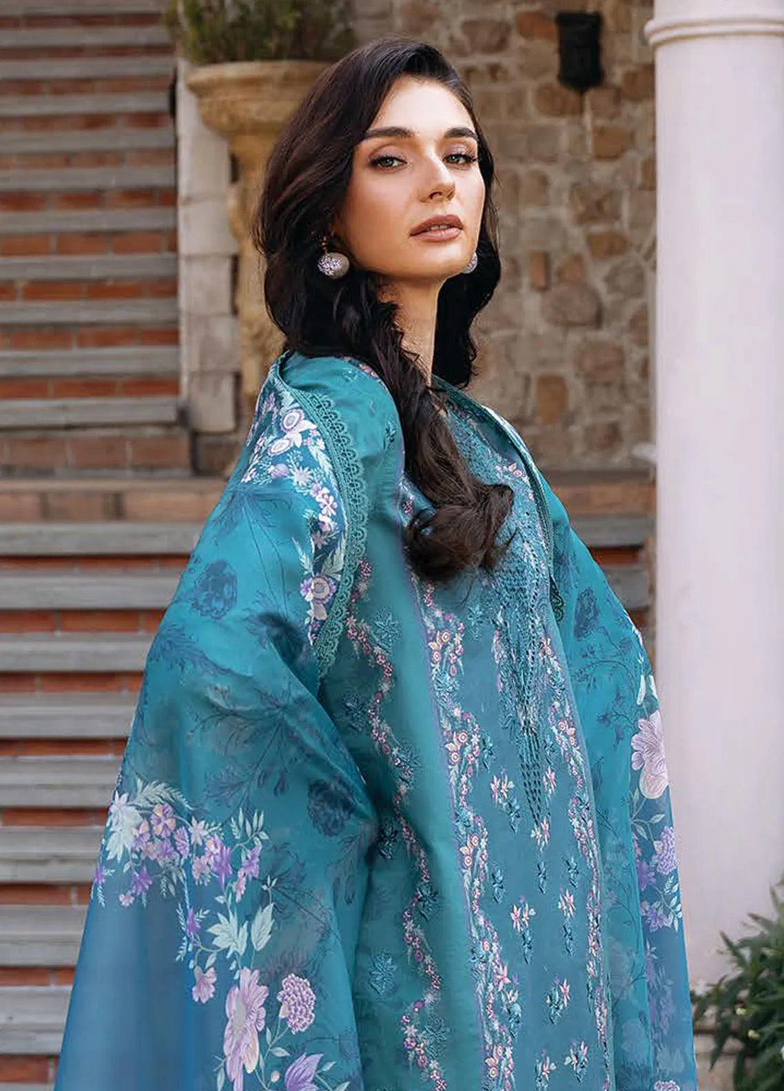 Damask The Holiday By Afrozeh Embroidered Lawn 3 Piece Unstitched Suit AF24DH D-04 EDEN A Damask The Holiday By Afrozeh Embroidered Lawn 3 Piece Unstitched Suit AF24DH D-04 EDEN A