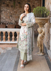 Damask The Holiday By Afrozeh Embroidered Lawn 3 Piece Unstitched Suit AF24DH D-05 ROSHEEN A