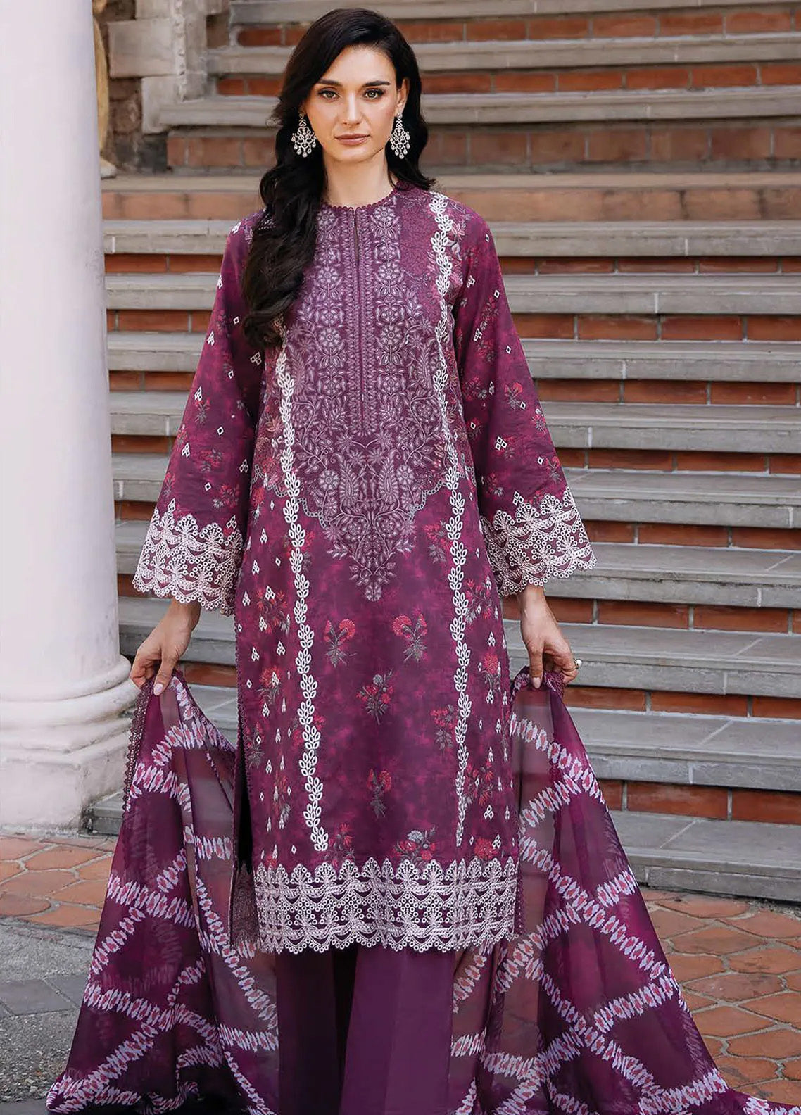 Damask The Holiday By Afrozeh Embroidered Lawn 3 Piece Unstitched Suit AF24DH D-06 ANISA A Damask The Holiday By Afrozeh Embroidered Lawn 3 Piece Unstitched Suit AF24DH D-06 ANISA A