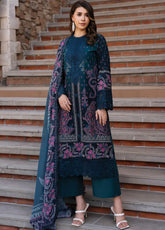 Damask The Holiday By Afrozeh Embroidered Lawn 3 Piece Unstitched Suit AF24DH D-10 AZRINA B