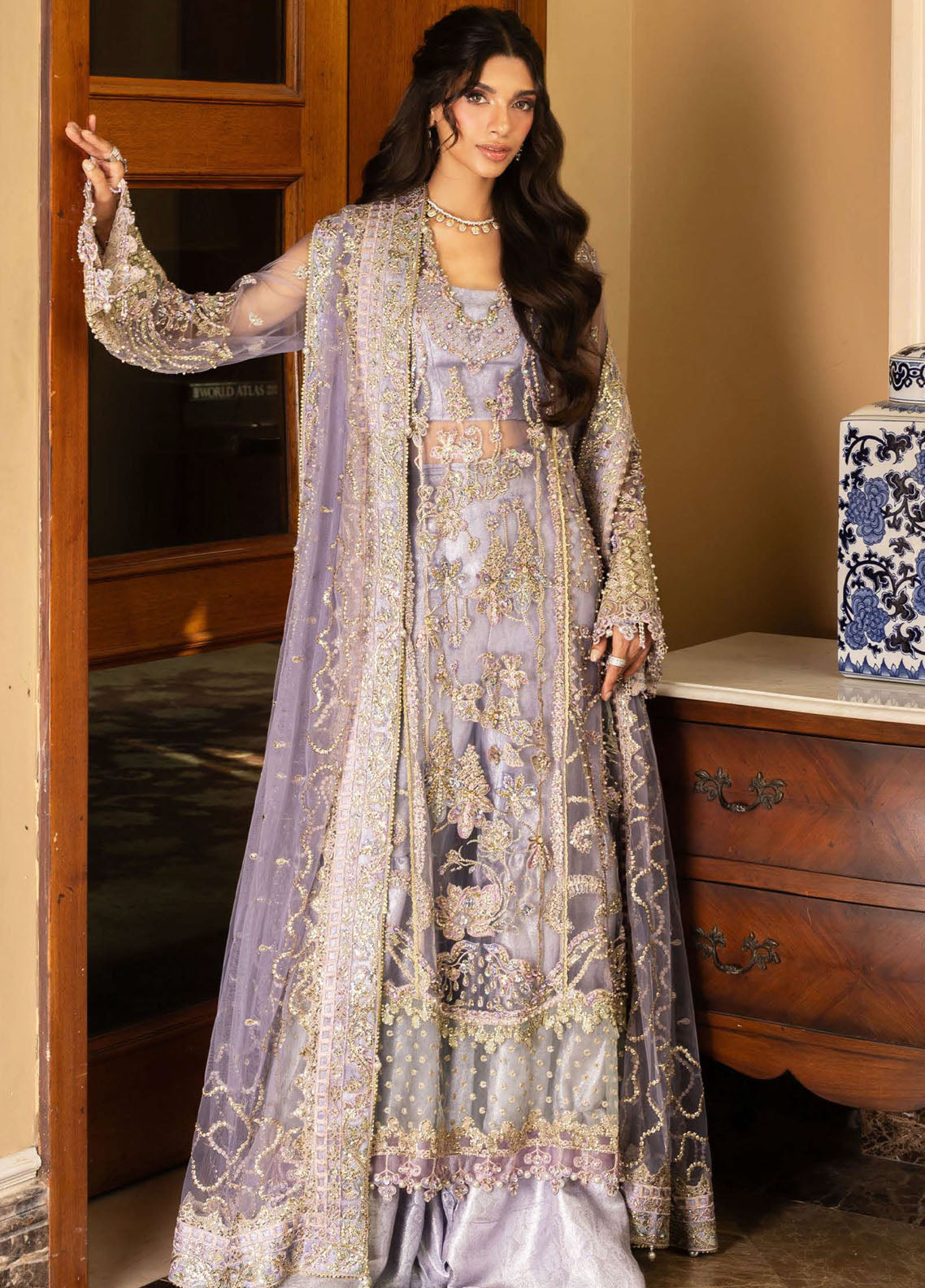 Darlings By Mushq Embroidered Net 4 Piece Unstitched Suit MQ25DW D-07 SIMRAN Darlings By Mushq Embroidered Net 4 Piece Unstitched Suit MQ25DW D-07 SIMRAN