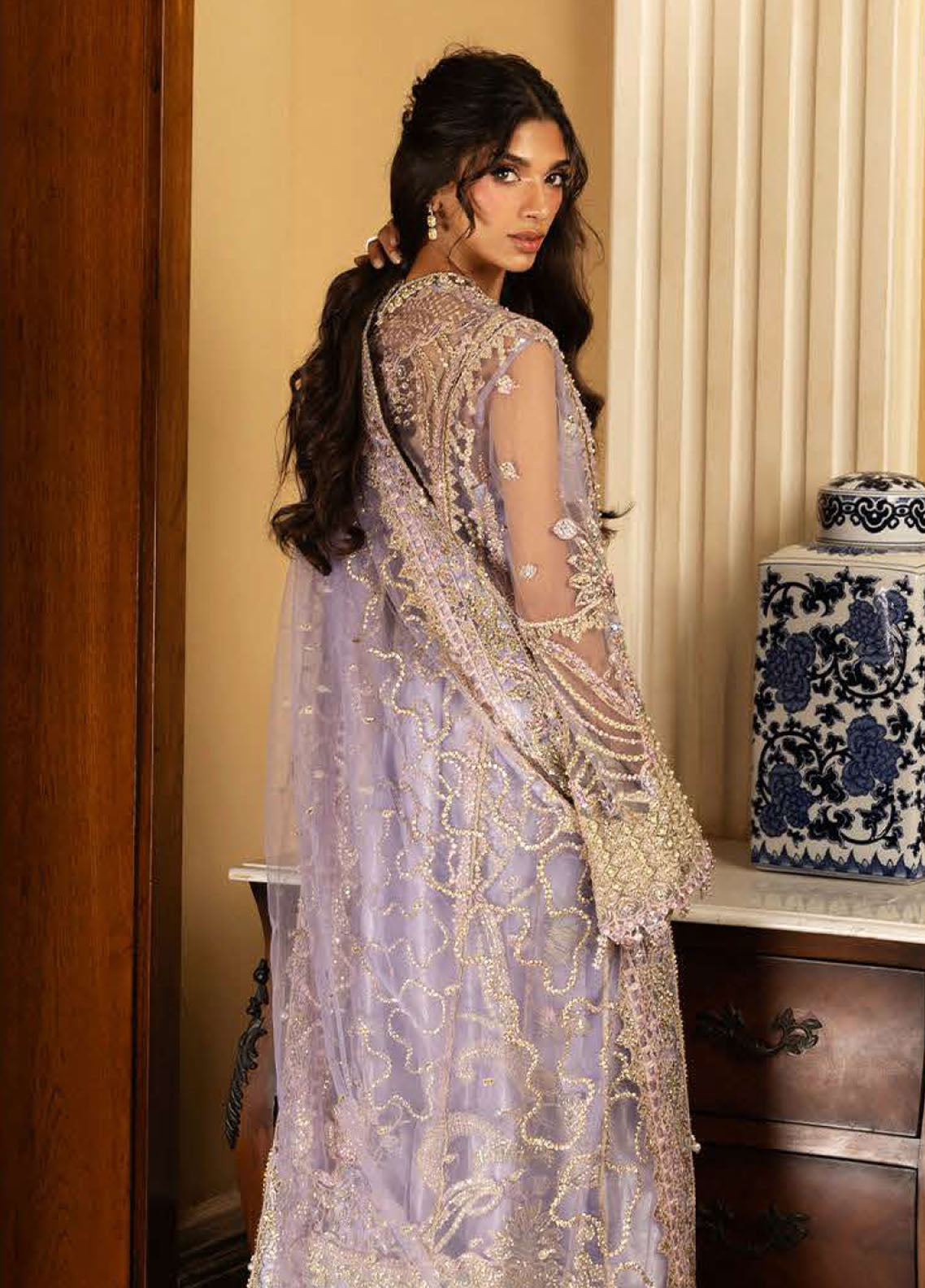 Darlings By Mushq Embroidered Net 4 Piece Unstitched Suit MQ25DW D-07 SIMRAN Darlings By Mushq Embroidered Net 4 Piece Unstitched Suit MQ25DW D-07 SIMRAN