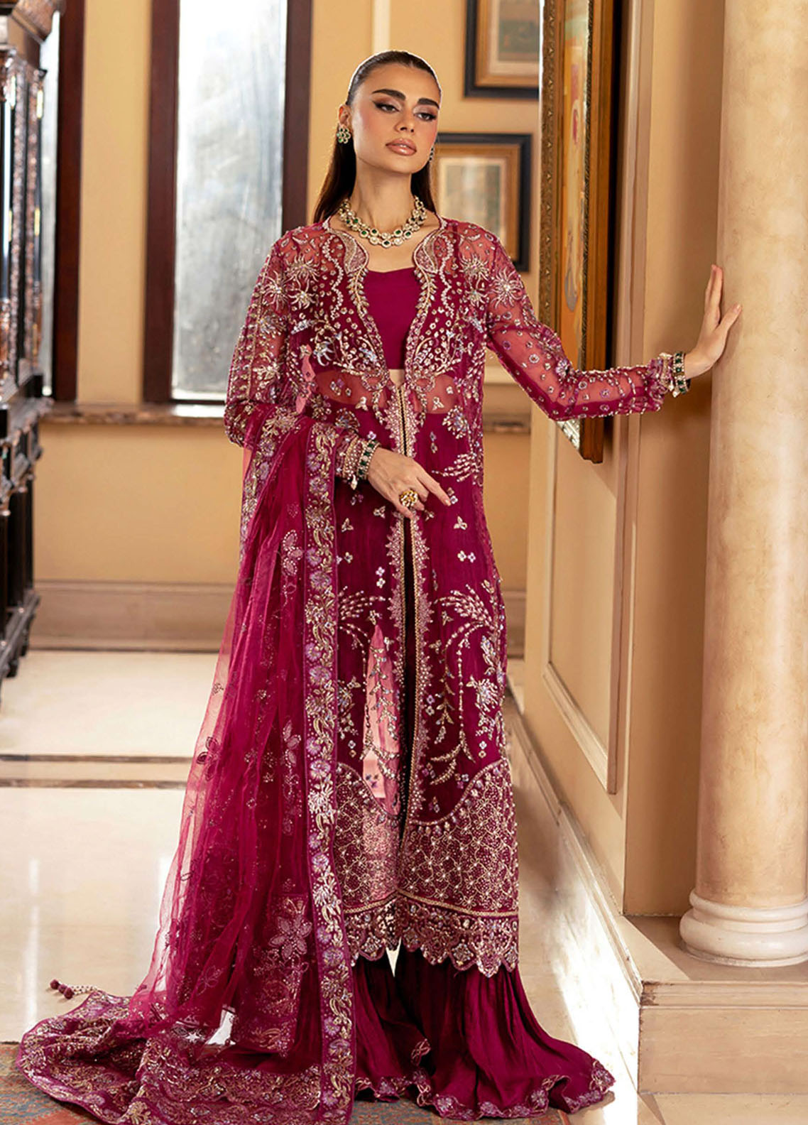 Darlings By Mushq Embroidered Organza 4 Piece Unstitched Suit MQ25DW D-03 BEBO Darlings By Mushq Embroidered Organza 4 Piece Unstitched Suit MQ25DW D-03 BEBO