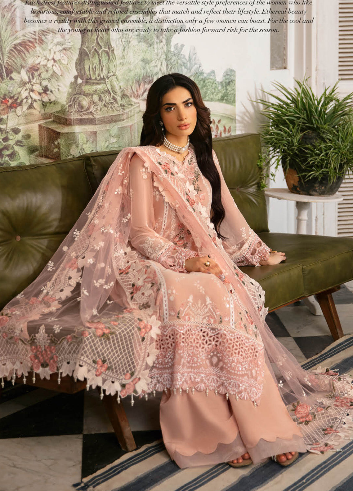 Dastak By Ramsha Embroidered Chiffon 3 Piece Unstitched Suit RM24DV1 Q-101 Dastak By Ramsha Embroidered Chiffon 3 Piece Unstitched Suit RM24DV1 Q-101