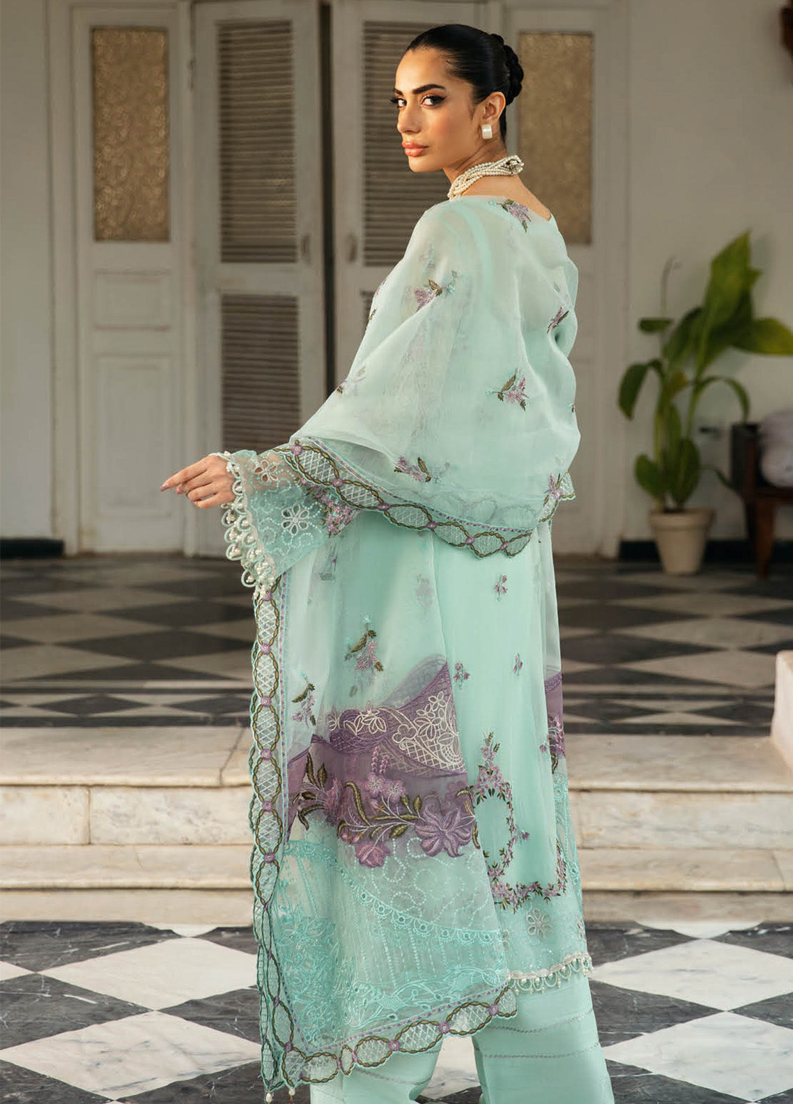 Dastak By Ramsha Embroidered Chiffon 3 Piece Unstitched Suit RM24DV1 Q-102 Dastak By Ramsha Embroidered Chiffon 3 Piece Unstitched Suit RM24DV1 Q-102