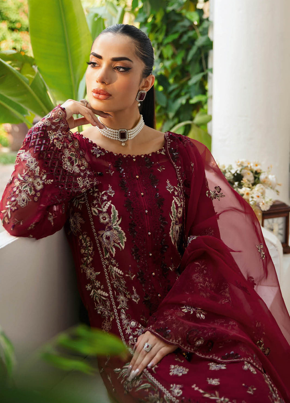 Dastak By Ramsha Embroidered Chiffon 3 Piece Unstitched Suit RM24DV1 Q-103 Dastak By Ramsha Embroidered Chiffon 3 Piece Unstitched Suit RM24DV1 Q-103