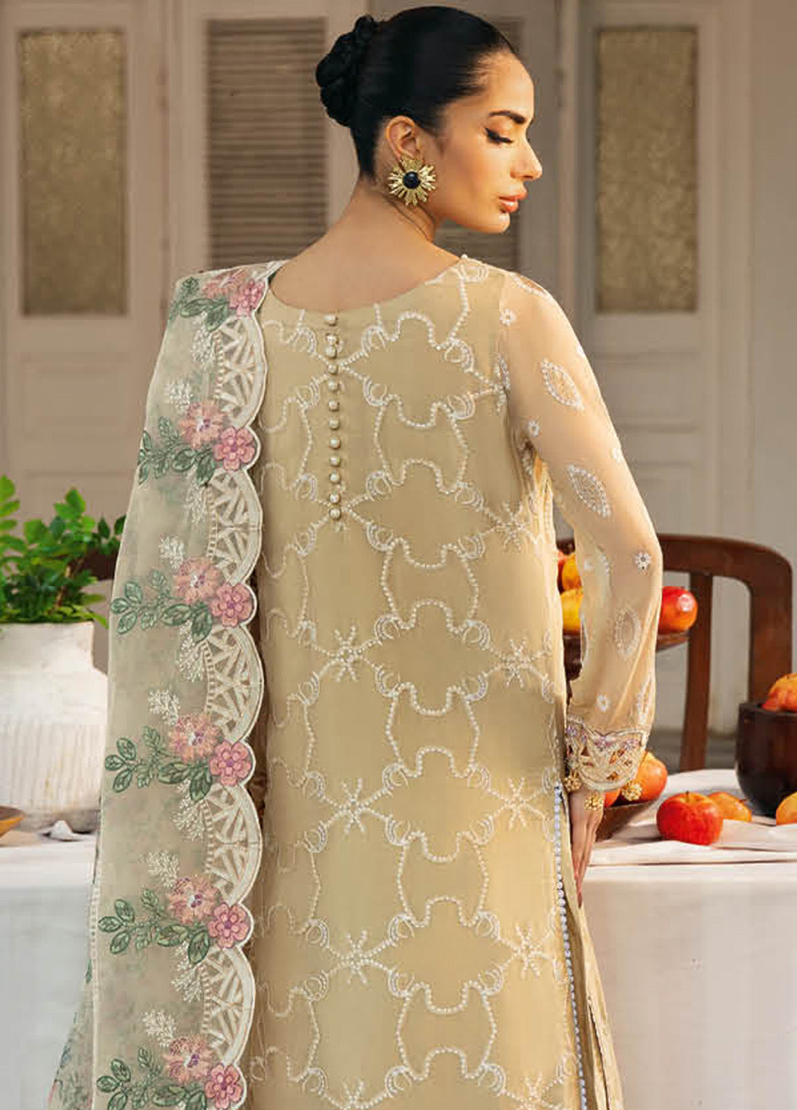 Dastak By Ramsha Embroidered Chiffon 3 Piece Unstitched Suit RM24DV1 Q-105 Dastak By Ramsha Embroidered Chiffon 3 Piece Unstitched Suit RM24DV1 Q-105