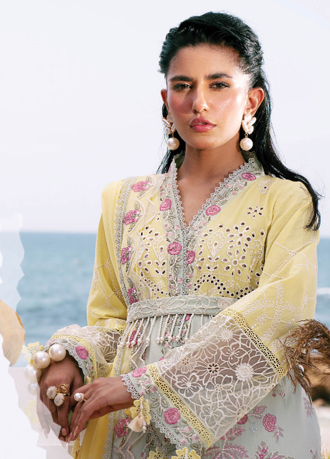 Dastan By AJR Couture Embroidered Lawn 3 Piece Unstitched Suit AJR25DLL D-03 AZURE Dastan By AJR Couture Embroidered Lawn 3 Piece Unstitched Suit AJR25DLL D-03 AZURE