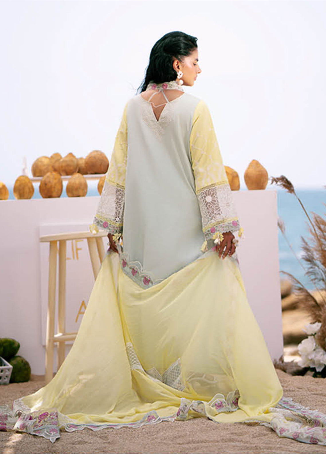 Dastan By AJR Couture Embroidered Lawn 3 Piece Unstitched Suit AJR25DLL D-03 AZURE Dastan By AJR Couture Embroidered Lawn 3 Piece Unstitched Suit AJR25DLL D-03 AZURE