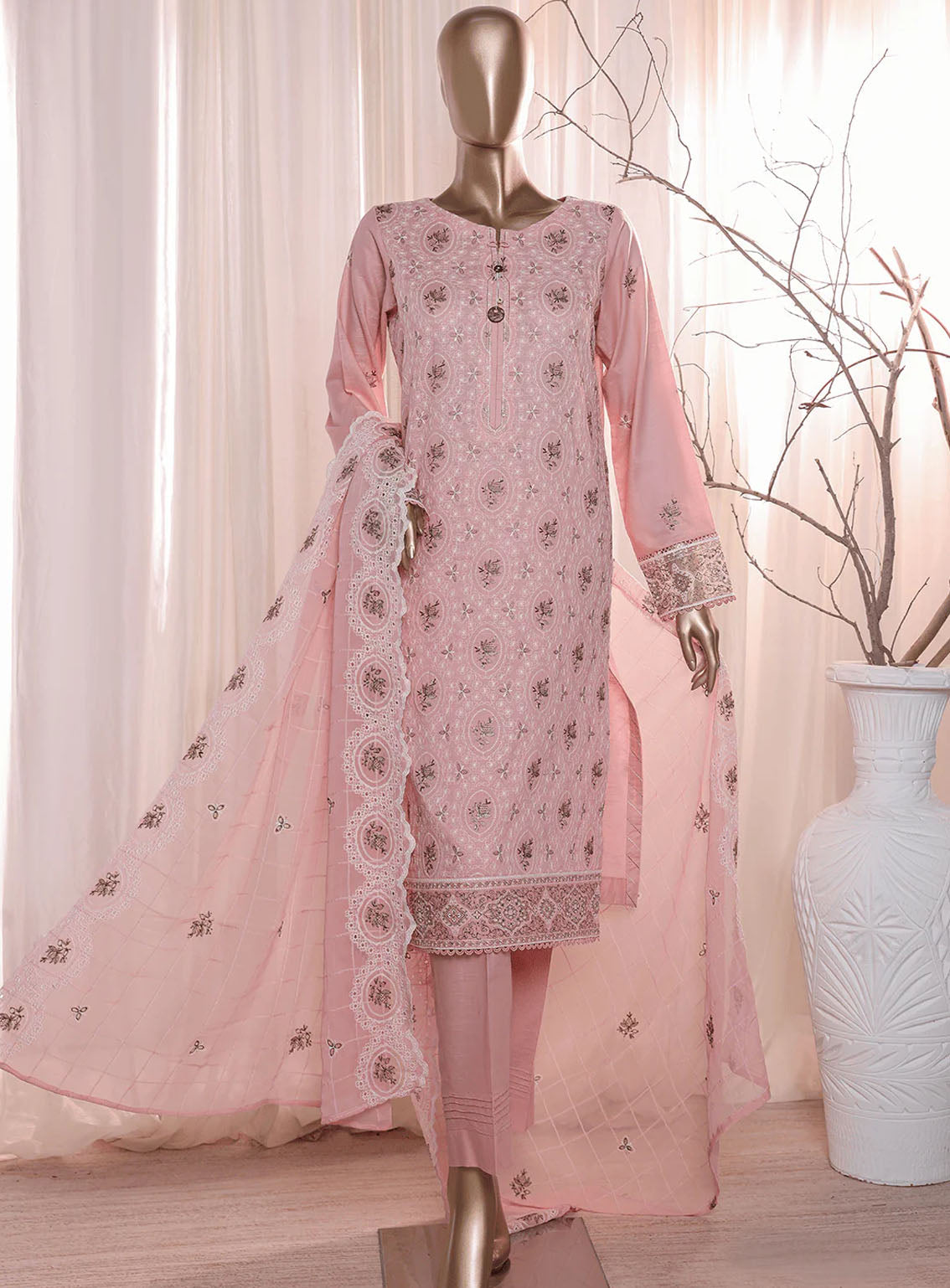 Dastan By HZ Textile Slub Embroidered Lawn 3 Piece Unstitched Suit HZ24DV2 D-02 Dastan By HZ Textile Slub Embroidered Lawn 3 Piece Unstitched Suit HZ24DV2 D-02