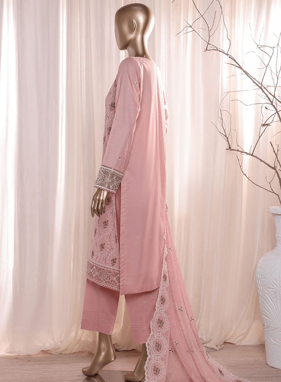 Dastan By HZ Textile Slub Embroidered Lawn 3 Piece Unstitched Suit HZ24DV2 D-02 Dastan By HZ Textile Slub Embroidered Lawn 3 Piece Unstitched Suit HZ24DV2 D-02