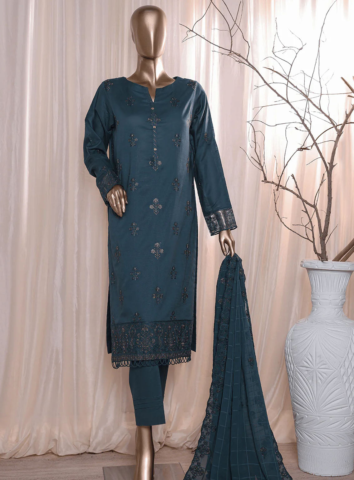 Dastan By HZ Textile Slub Embroidered Lawn 3 Piece Unstitched Suit HZ24DV2 D-06 Dastan By HZ Textile Slub Embroidered Lawn 3 Piece Unstitched Suit HZ24DV2 D-06