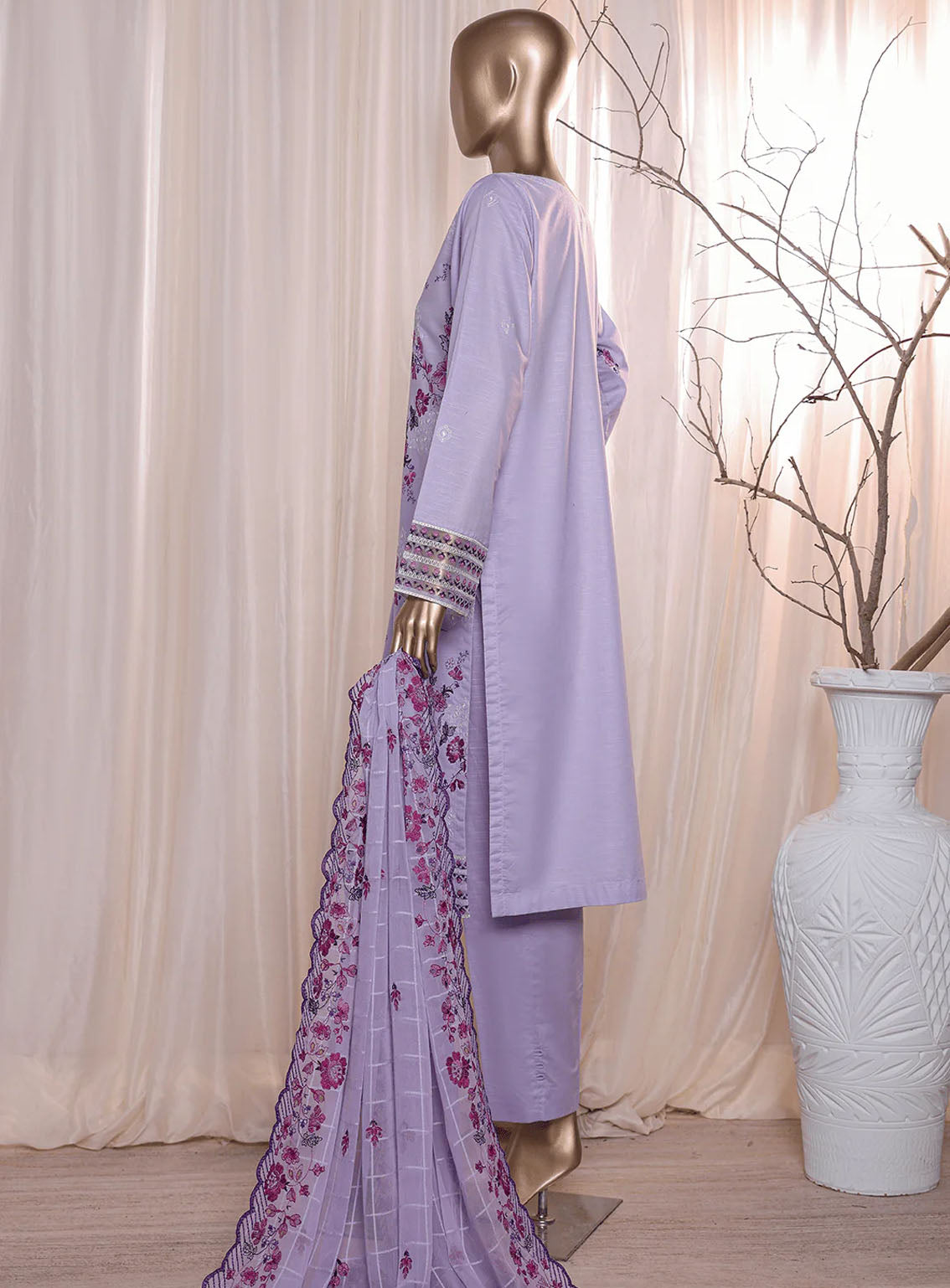 Dastan By HZ Textile Slub Embroidered Lawn 3 Piece Unstitched Suit HZ24DV2 D-08 Dastan By HZ Textile Slub Embroidered Lawn 3 Piece Unstitched Suit HZ24DV2 D-08