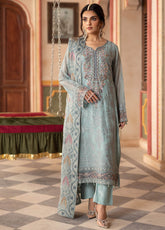 Dastan By Ramsha Embroidered Chiffon 3 Piece Unstitched Suit RM25DV3 T-302