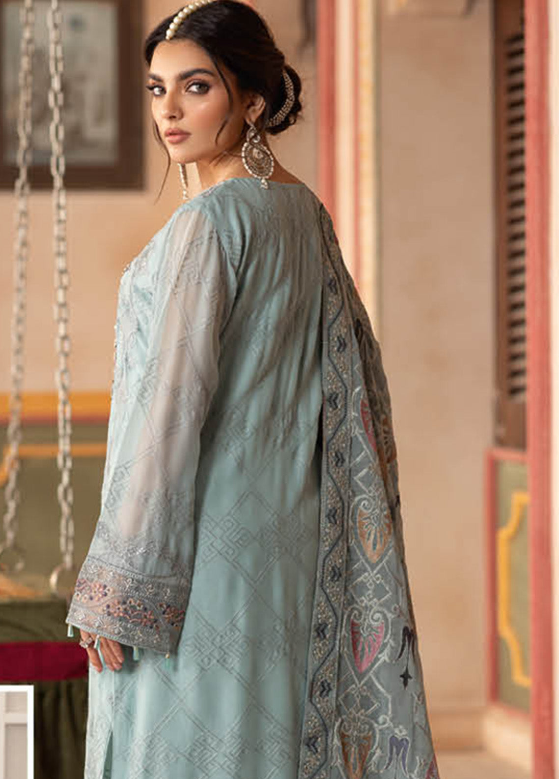 Dastan By Ramsha Embroidered Chiffon 3 Piece Unstitched Suit RM25DV3 T-302 Dastan By Ramsha Embroidered Chiffon 3 Piece Unstitched Suit RM25DV3 T-302