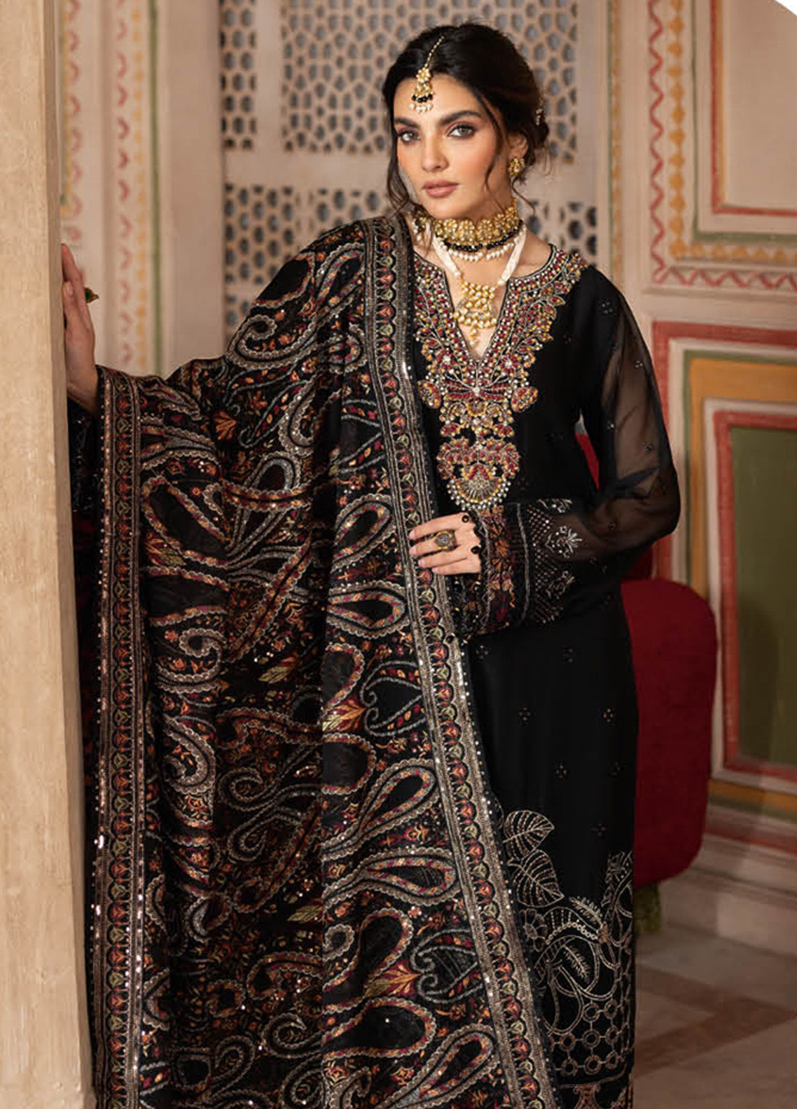 Dastan By Ramsha Embroidered Chiffon 3 Piece Unstitched Suit RM25DV3 T-304 Dastan By Ramsha Embroidered Chiffon 3 Piece Unstitched Suit RM25DV3 T-304