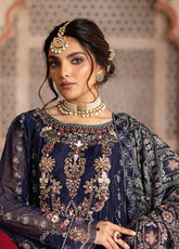 Dastan By Ramsha Embroidered Chiffon 3 Piece Unstitched Suit RM25DV3 T-306