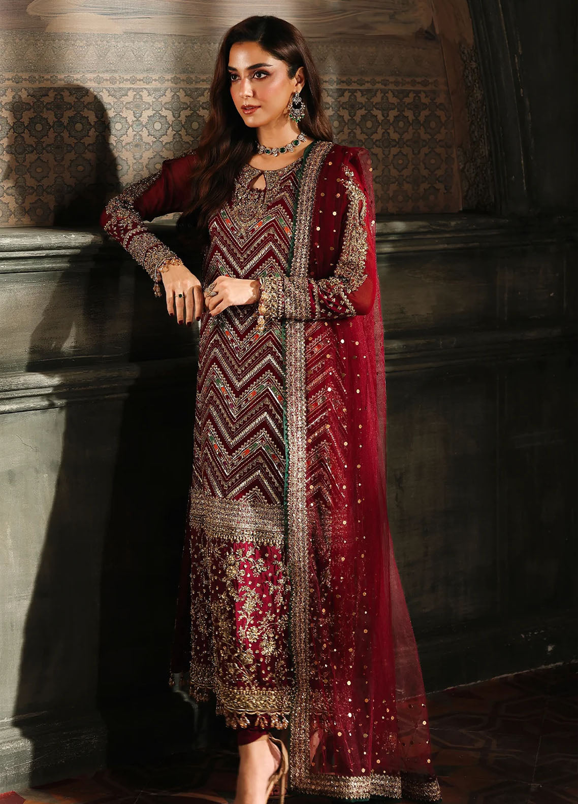 Dastan-E-Jashan By Charizma Embroidered Chiffon 4 Piece Unstitched Suit CH25DJV1 DJW-03 Dastan-E-Jashan By Charizma Embroidered Chiffon 4 Piece Unstitched Suit CH25DJV1 DJW-03