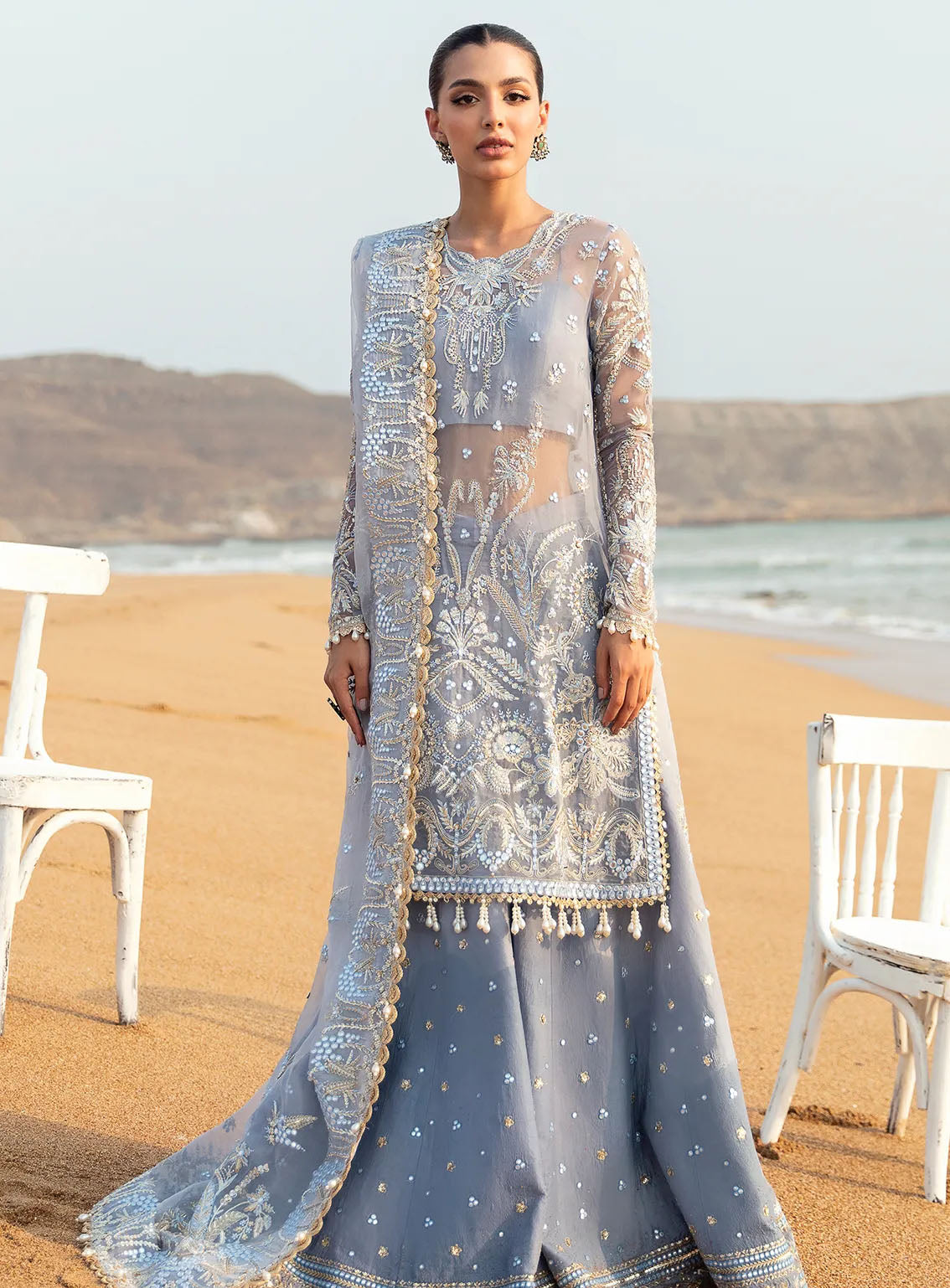 Dastangoi By Afrozeh Embroidered Organza 3 Piece Unstitched Suit AF24DG AWE-01 NASHMIA Dastangoi By Afrozeh Embroidered Organza 3 Piece Unstitched Suit AF24DG AWE-01 NASHMIA