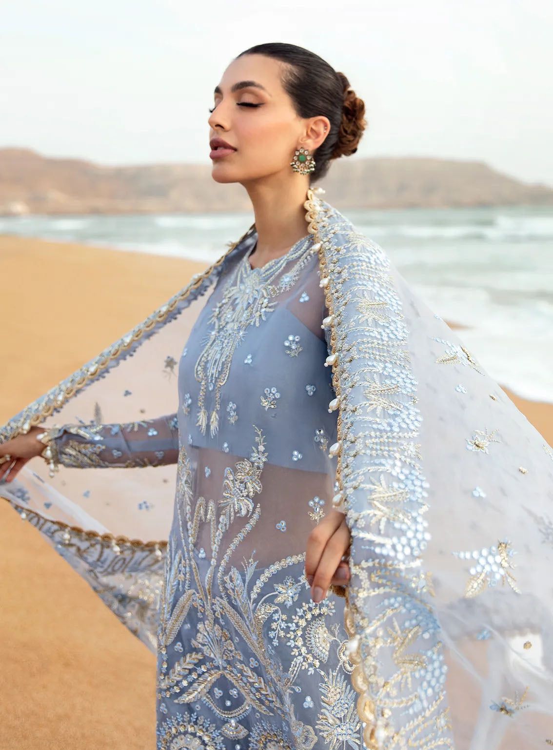 Dastangoi By Afrozeh Embroidered Organza 3 Piece Unstitched Suit AF24DG AWE-01 NASHMIA Dastangoi By Afrozeh Embroidered Organza 3 Piece Unstitched Suit AF24DG AWE-01 NASHMIA