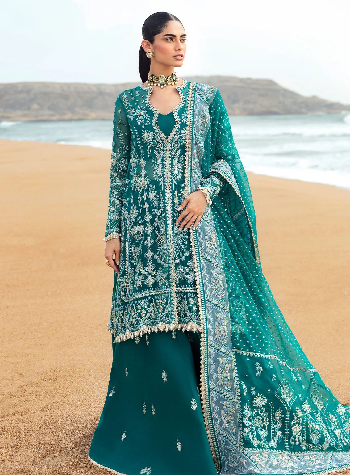 Dastangoi By Afrozeh Embroidered Organza 3 Piece Unstitched Suit AF24DG AWE-02 FIRDAUS Dastangoi By Afrozeh Embroidered Organza 3 Piece Unstitched Suit AF24DG AWE-02 FIRDAUS