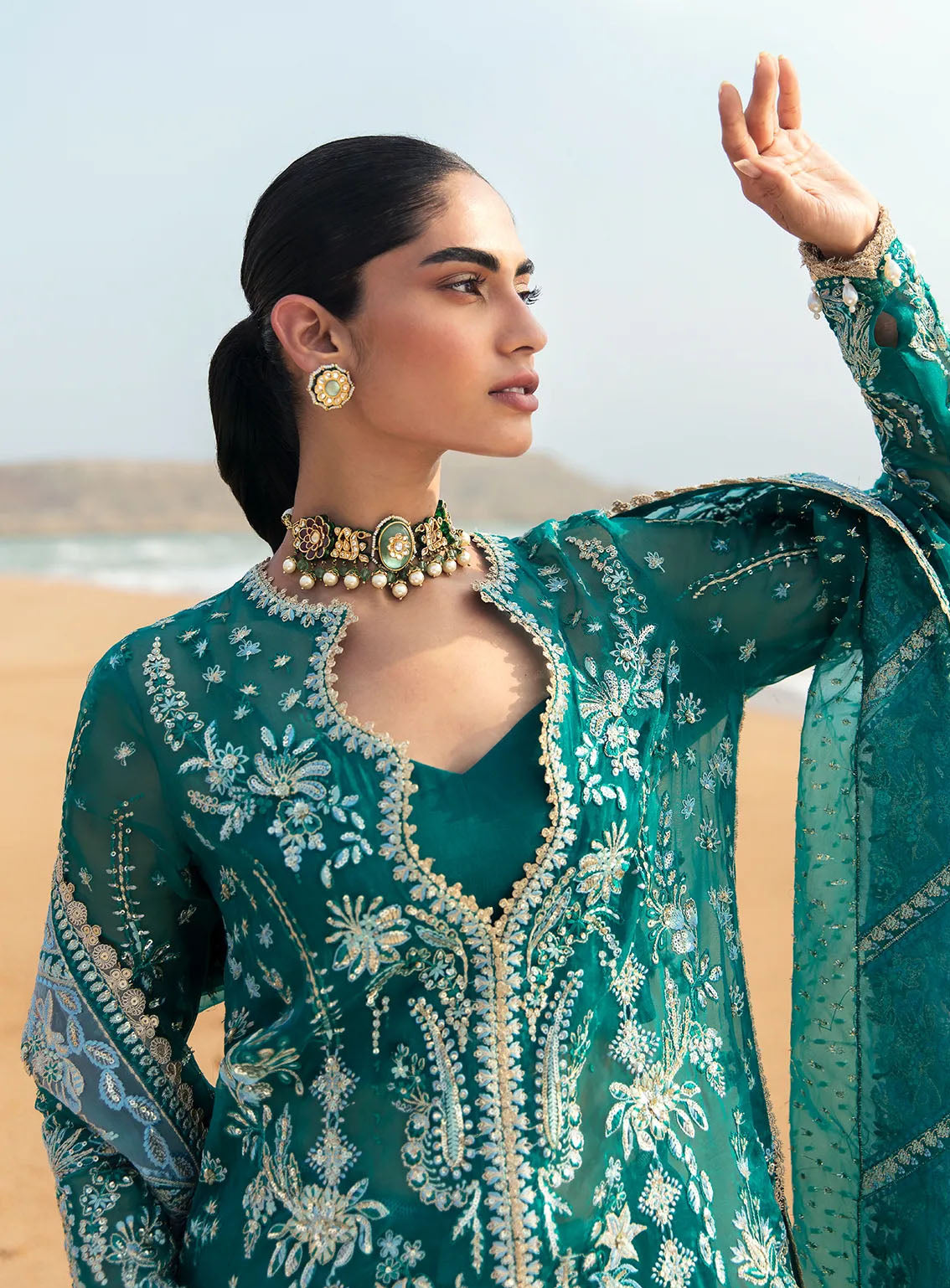 Dastangoi By Afrozeh Embroidered Organza 3 Piece Unstitched Suit AF24DG AWE-02 FIRDAUS Dastangoi By Afrozeh Embroidered Organza 3 Piece Unstitched Suit AF24DG AWE-02 FIRDAUS