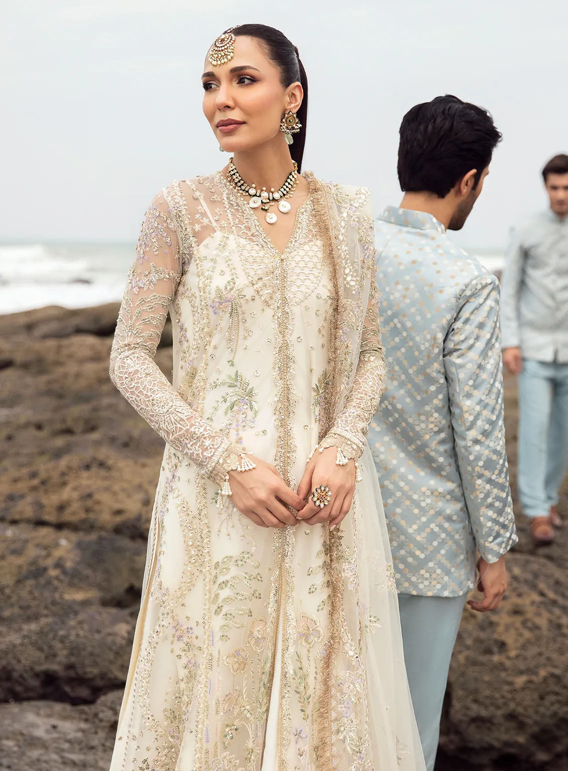 Dastangoi By Afrozeh Embroidered Net 3 Piece Unstitched Suit AF24DG AWE-10 SHUGUFTA Dastangoi By Afrozeh Embroidered Net 3 Piece Unstitched Suit AF24DG AWE-10 SHUGUFTA