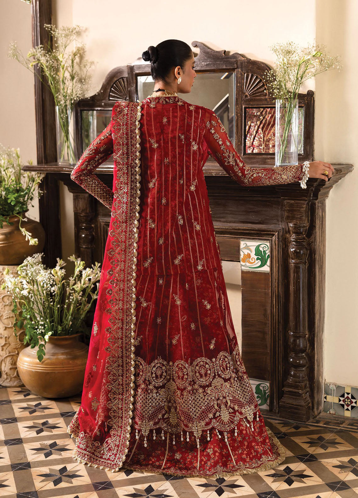 Dastangoi By Afrozeh Embroidered Organza 3 Piece Unstitched Suit AF25DG D-02 TEAROSE Dastangoi By Afrozeh Embroidered Organza 3 Piece Unstitched Suit AF25DG D-02 TEAROSE
