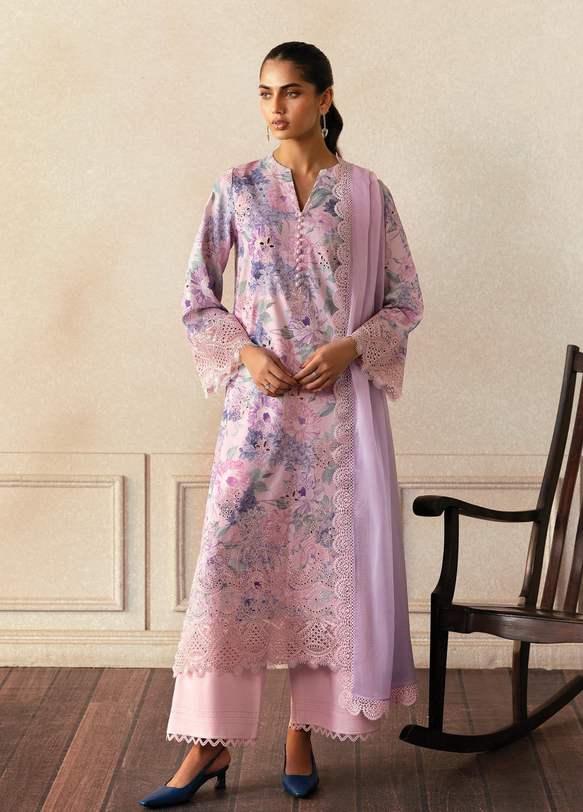 Daybreak By Afrozeh Embroidered Lawn 3 Piece Unstitched Suit AF25DB PK-05 CLOUD KISSED Daybreak By Afrozeh Embroidered Lawn 3 Piece Unstitched Suit AF25DB PK-05 CLOUD KISSED