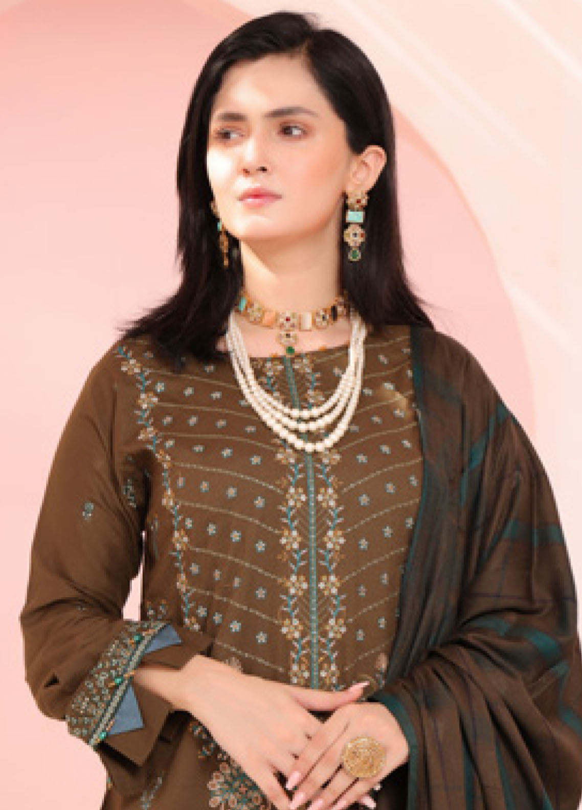 Delilah By Schick Dyed Embroidered Doriya 3 Piece Unstitched Suit SDH25DWD D-FS-01 Delilah By Schick Dyed Embroidered Doriya 3 Piece Unstitched Suit SDH25DWD D-FS-01