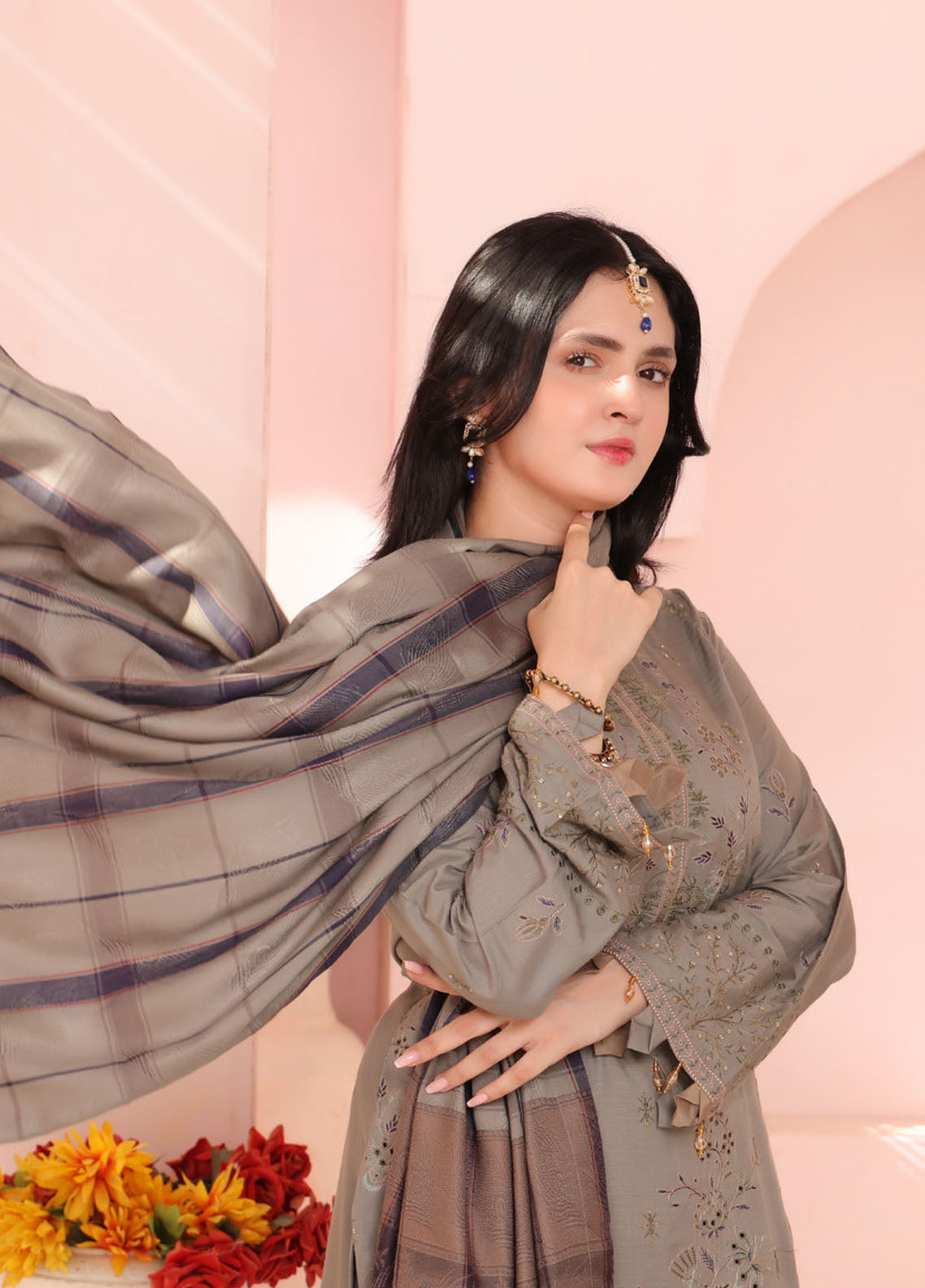 Delilah By Schick Dyed Embroidered Doriya 3 Piece Unstitched Suit SDH25DWD D-FS-02 Delilah By Schick Dyed Embroidered Doriya 3 Piece Unstitched Suit SDH25DWD D-FS-02