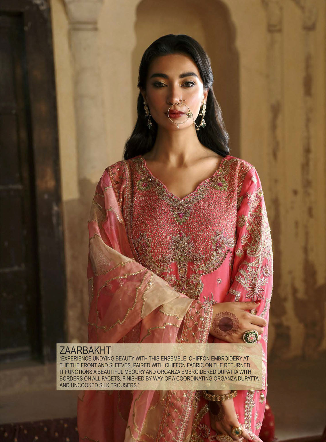 Devdas By Emaan Adeel Exquisite Formal Wear Embroidered Chiffon 3 Piece Unstitched Suit EA24DD ZAARBAKHT Devdas By Emaan Adeel Exquisite Formal Wear Embroidered Chiffon 3 Piece Unstitched Suit EA24DD ZAARBAKHT