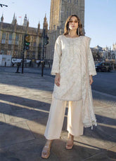 Dhagakari By Alzohaib Embroidered Lawn 3 Piece Unstitched Suit AZ26DLD D-DKE-01