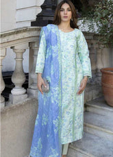Dhagakari By Alzohaib Embroidered Lawn 3 Piece Unstitched Suit AZ26DLD D-DKE-10