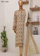 Dhagakari By HZ Textile Embroidered Lawn 3 Piece Unstitched Suit HZ25DEV2 DEC-1005
