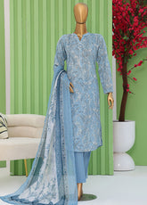 Dhagakari By HZ Textiles Ninokara Embroidered Cotton 3 Piece Unstitched Suit HZ25DV2 D-DNE-102