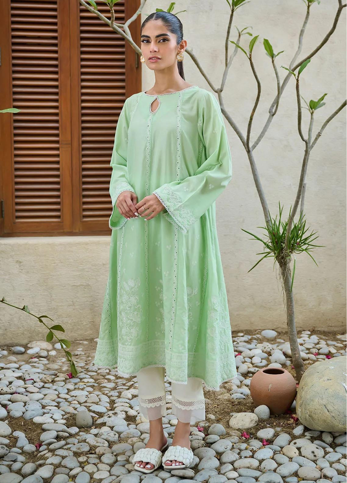 Dhanak Embroidered Lawn Stitched Kurti - DK24EL D-0495 Dhanak Embroidered Lawn Stitched Kurti - DK24EL D-0495