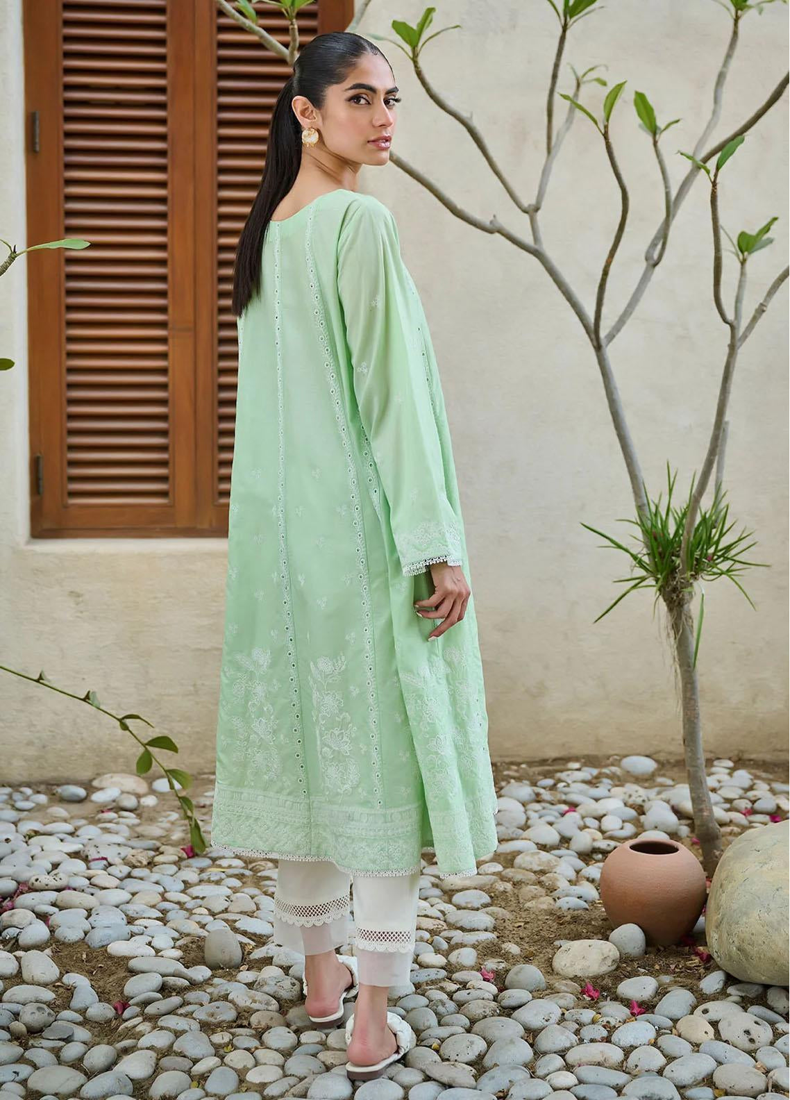 Dhanak Embroidered Lawn Stitched Kurti - DK24EL D-0495 Dhanak Embroidered Lawn Stitched Kurti - DK24EL D-0495