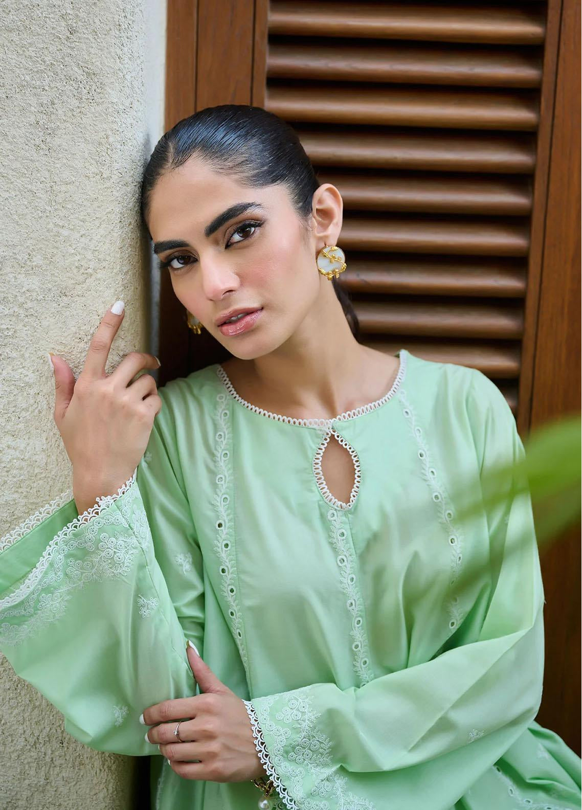 Dhanak Embroidered Lawn Stitched Kurti - DK24EL D-0495 Dhanak Embroidered Lawn Stitched Kurti - DK24EL D-0495