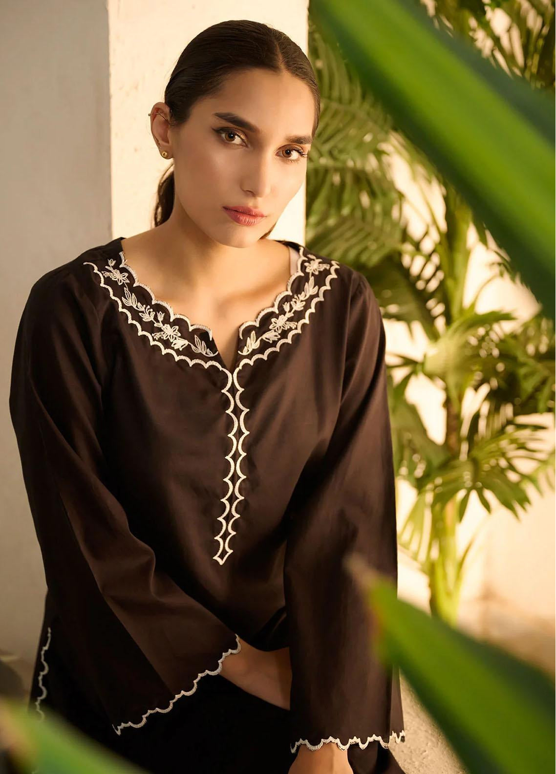 Dhanak Embroidered Lawn Stitched Kurti - DK24EL D-0506 Dhanak Embroidered Lawn Stitched Kurti - DK24EL D-0506