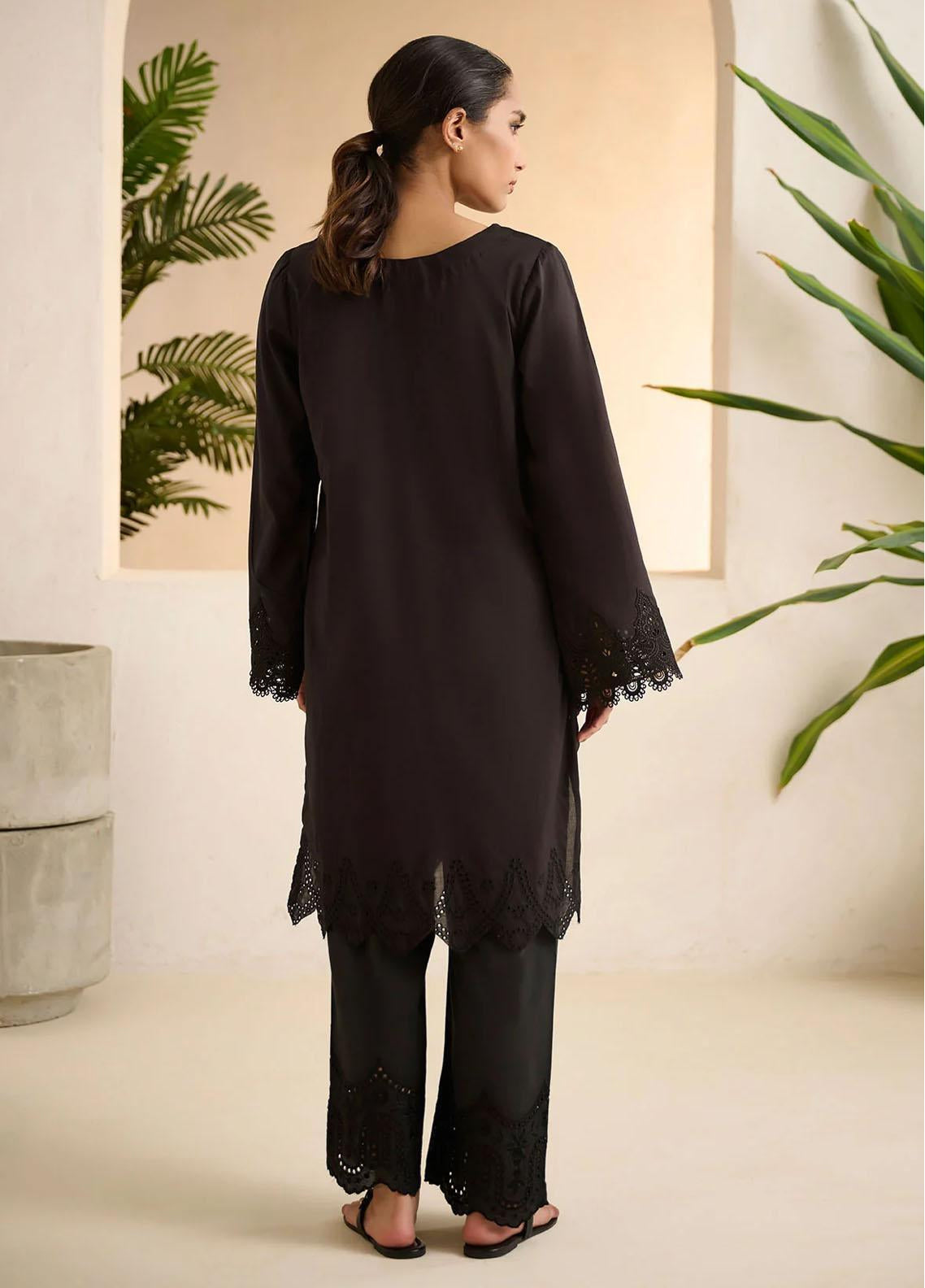 Dhanak Embroidered Lawn Stitched Kurti - DK24EL D-0508BK Dhanak Embroidered Lawn Stitched Kurti - DK24EL D-0508BK
