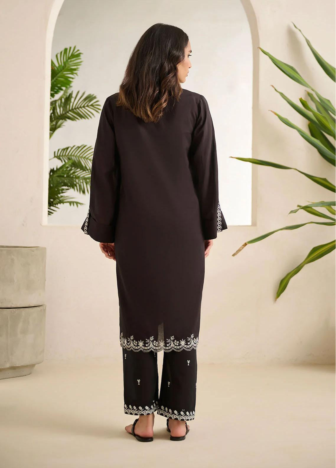 Dhanak Embroidered Lawn Stitched Kurti - DK24EL D-0510BK Dhanak Embroidered Lawn Stitched Kurti - DK24EL D-0510BK