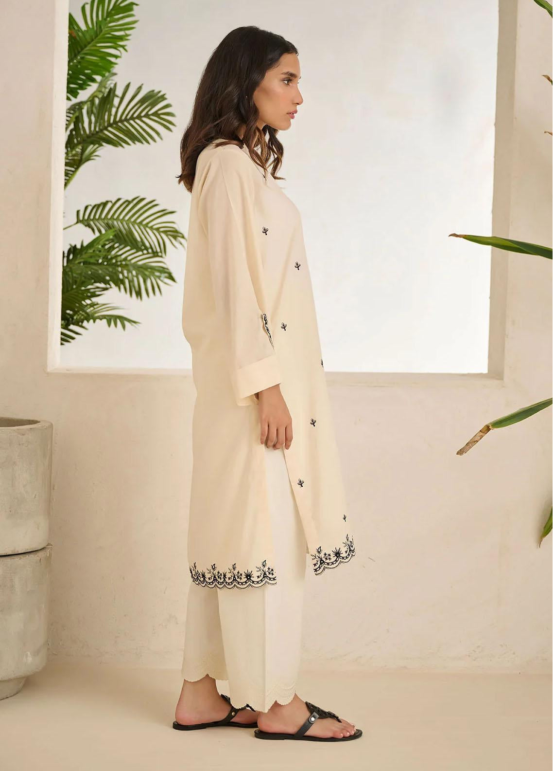 Dhanak Embroidered Lawn Stitched Kurti - DK24EL D-0510WT Dhanak Embroidered Lawn Stitched Kurti - DK24EL D-0510WT