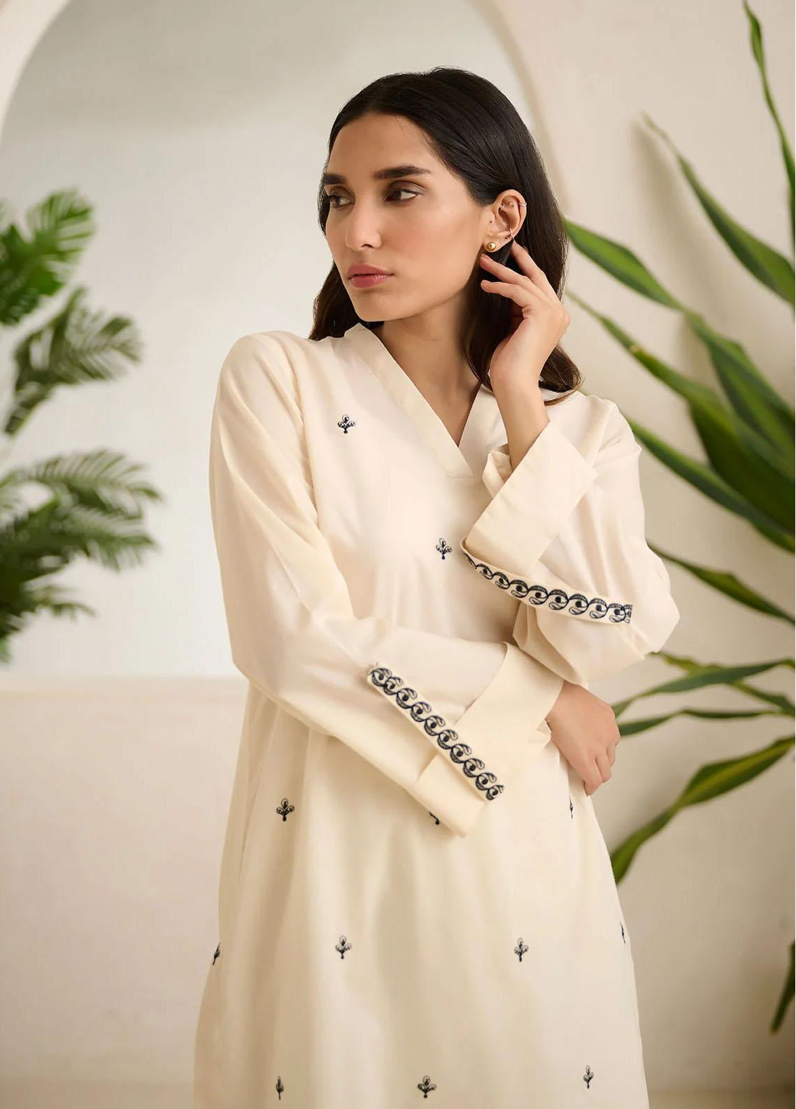 Dhanak Embroidered Lawn Stitched Kurti - DK24EL D-0510WT Dhanak Embroidered Lawn Stitched Kurti - DK24EL D-0510WT