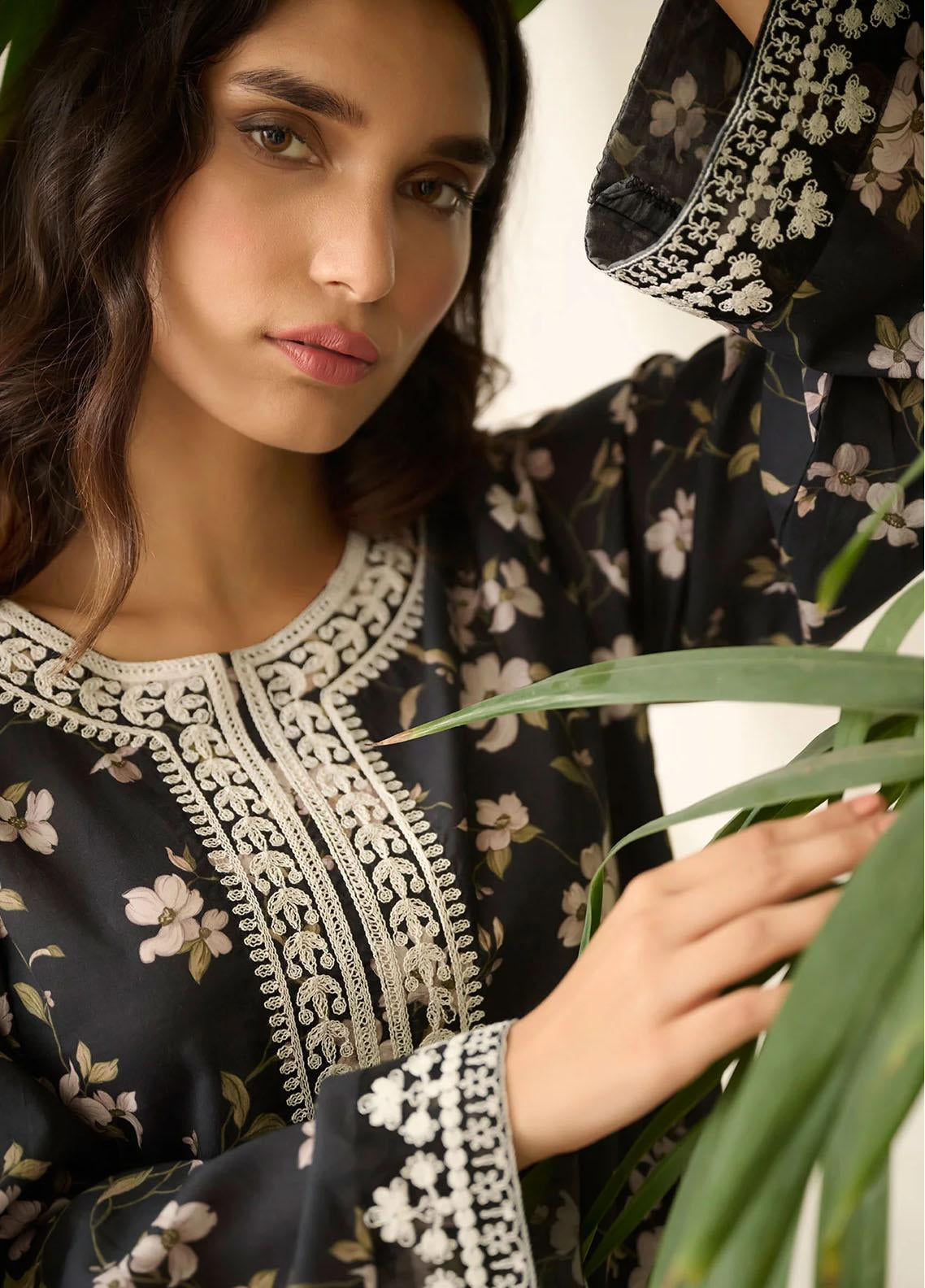 Dhanak Embroidered Lawn Stitched Kurti - DK24EL D-0516 Dhanak Embroidered Lawn Stitched Kurti - DK24EL D-0516