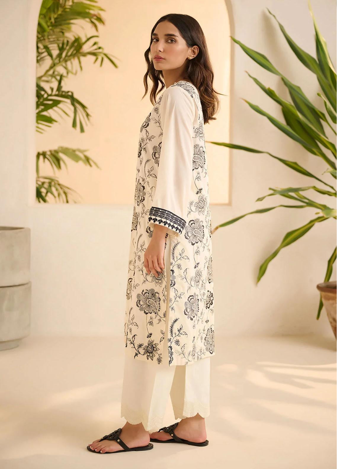 Dhanak Embroidered Lawn Stitched Kurti - DK24EL D-0520 Dhanak Embroidered Lawn Stitched Kurti - DK24EL D-0520