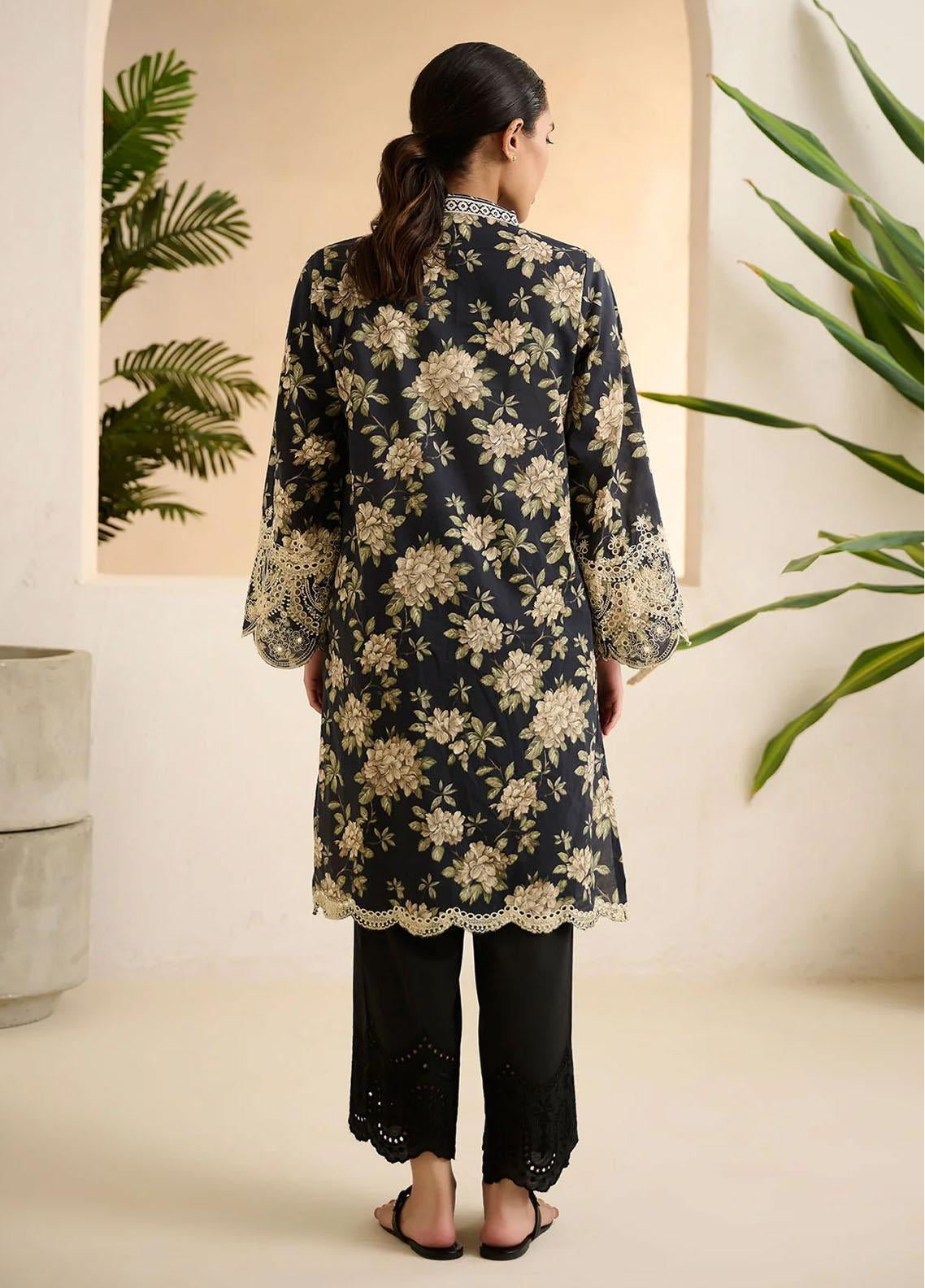 Dhanak Embroidered Lawn Kurti Stitched Suit - DK24EL D-0523 Dhanak Embroidered Lawn Kurti Stitched Suit - DK24EL D-0523